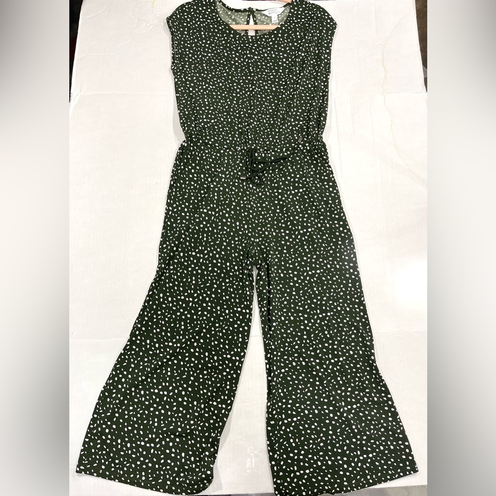 MARKET & SPRUCE CROPPED POLKA DOT JUMPSUIT